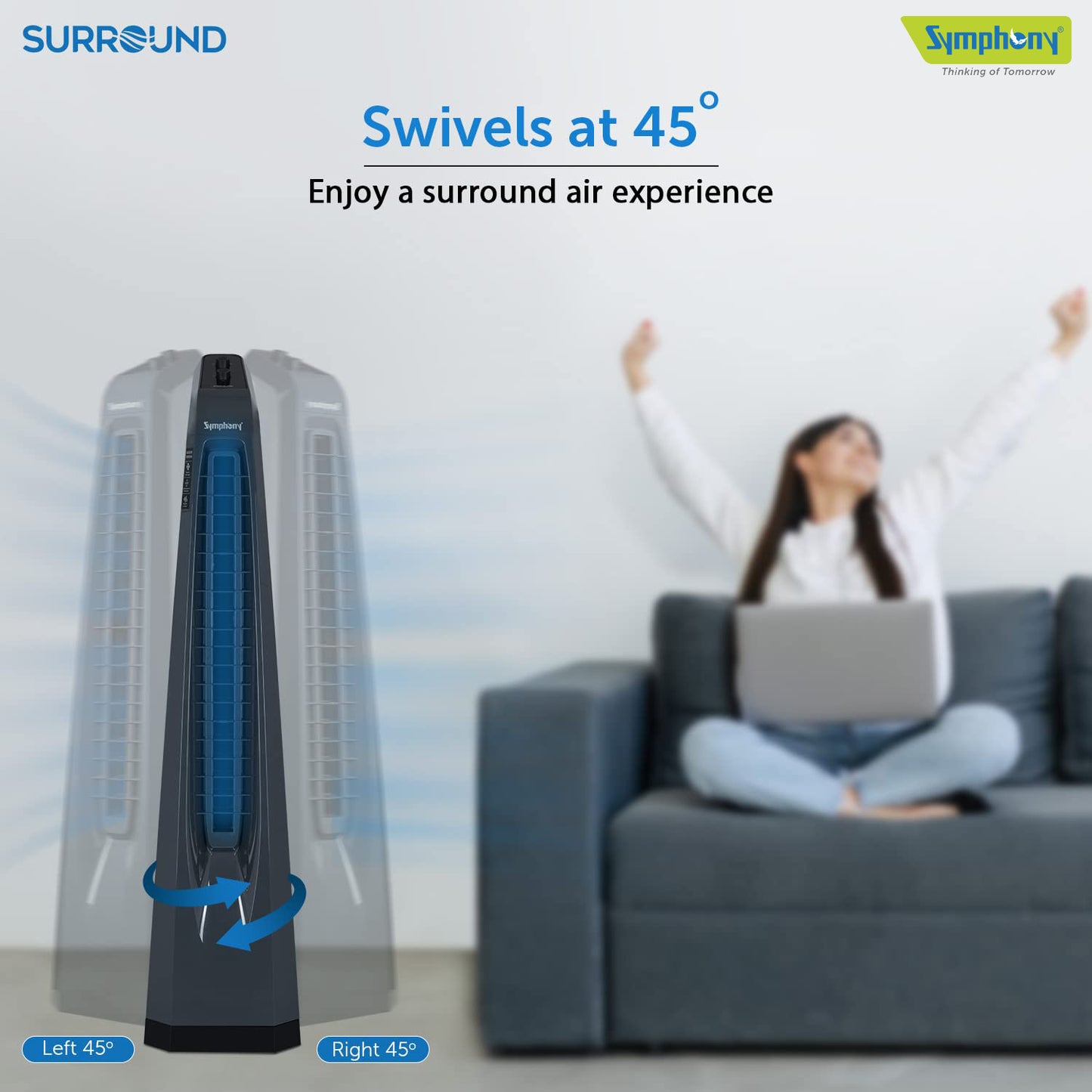 Symphony Bladeless Tower Fan Surround (Grey)
