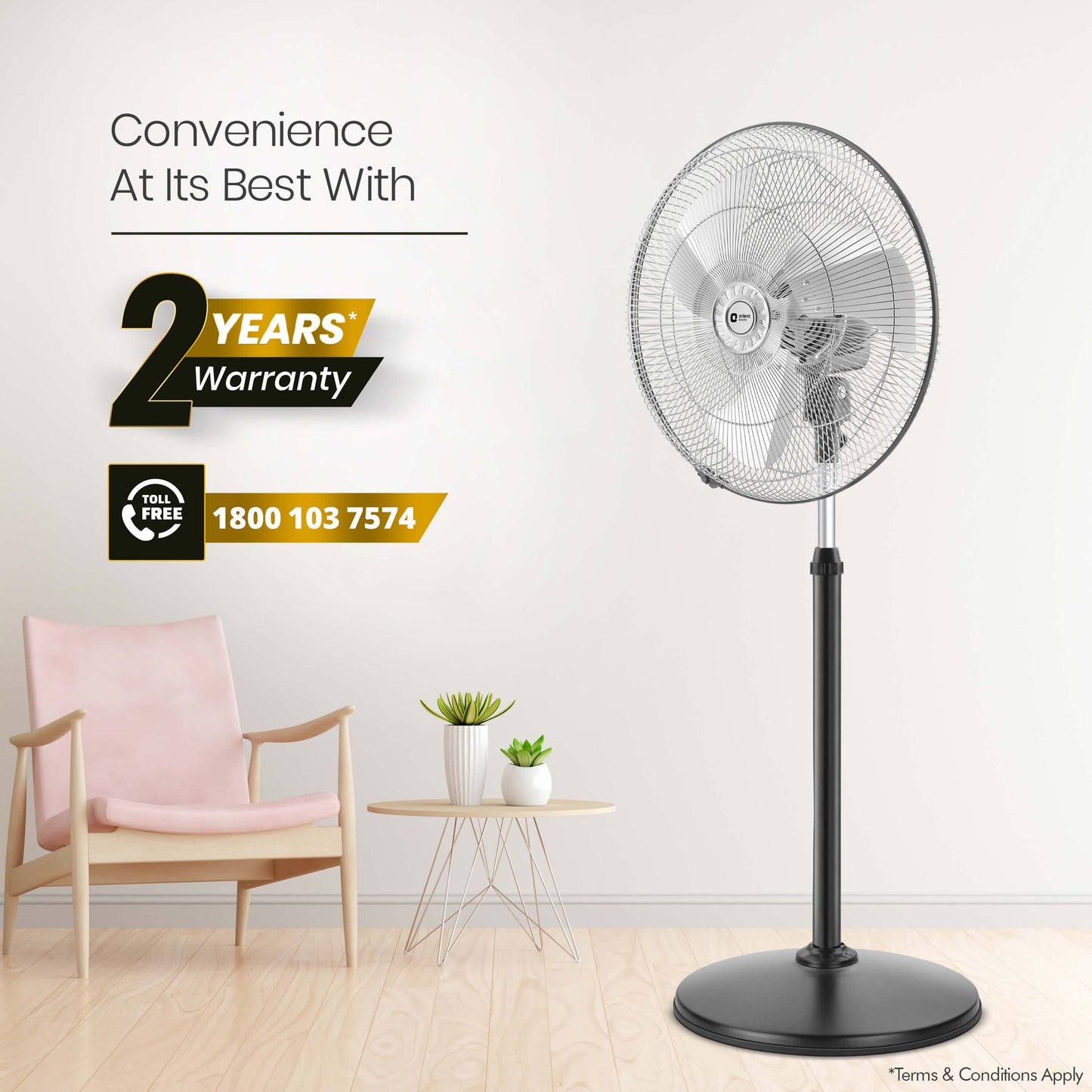 Tornado-II 450mm Pedestal Fan Chrome