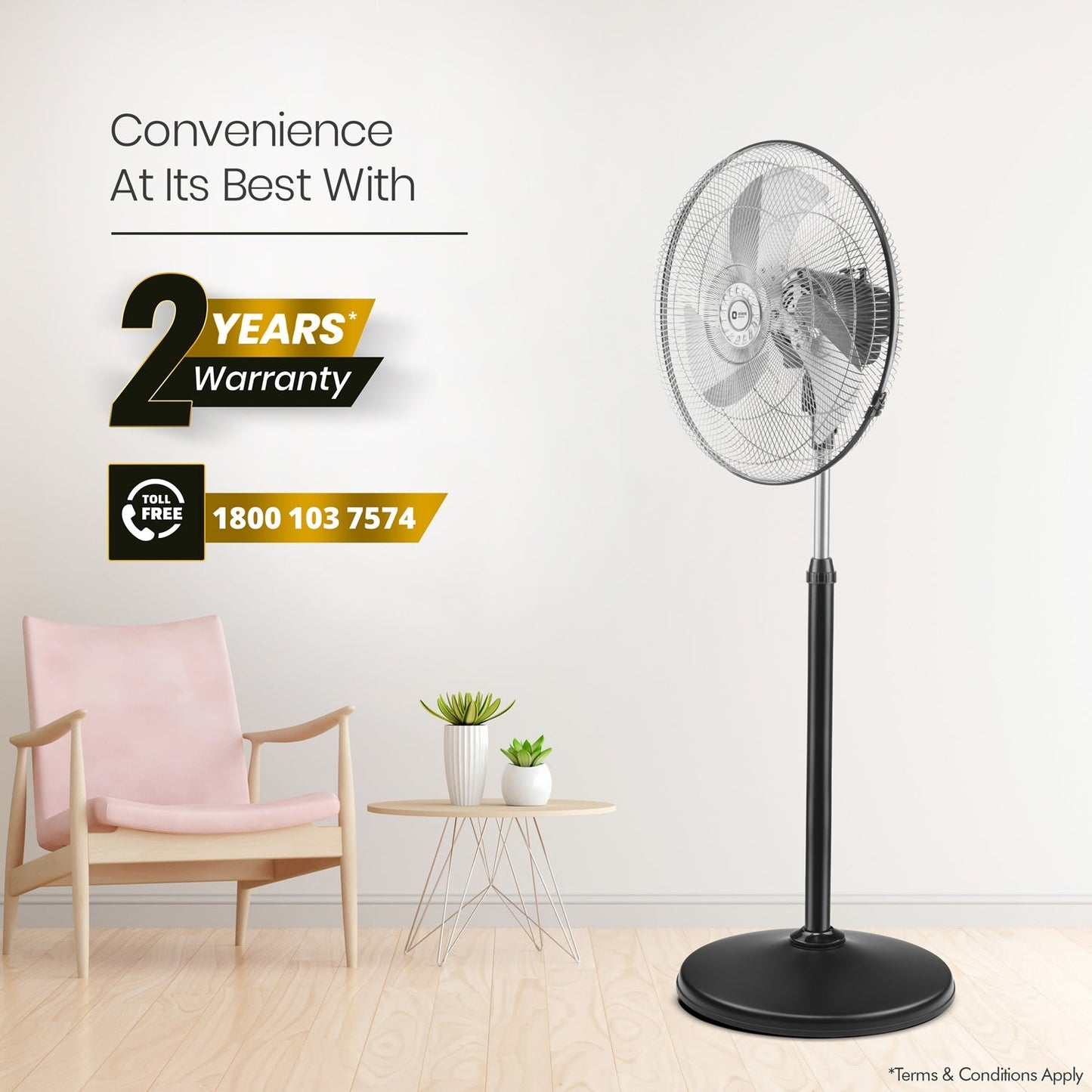 Tornado-II 450mm Pedestal Fan Chrome