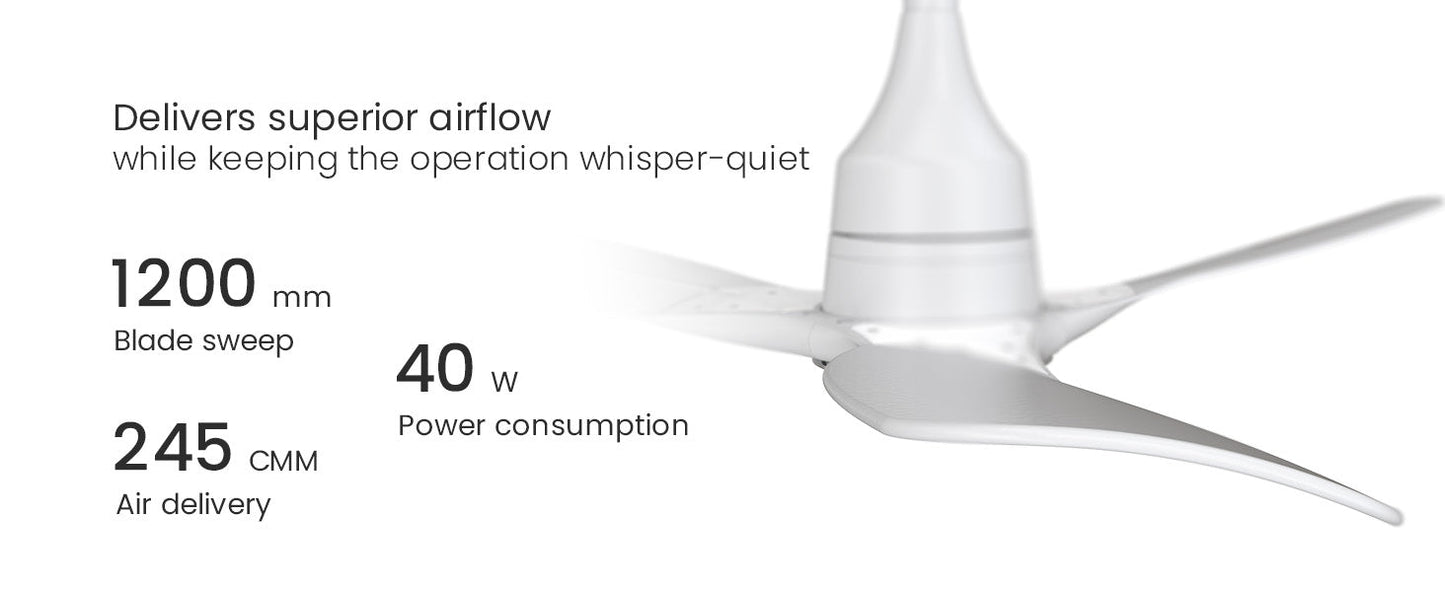 Aerosense Smart BLDC Ceiling Fan Underlight Ash Wood