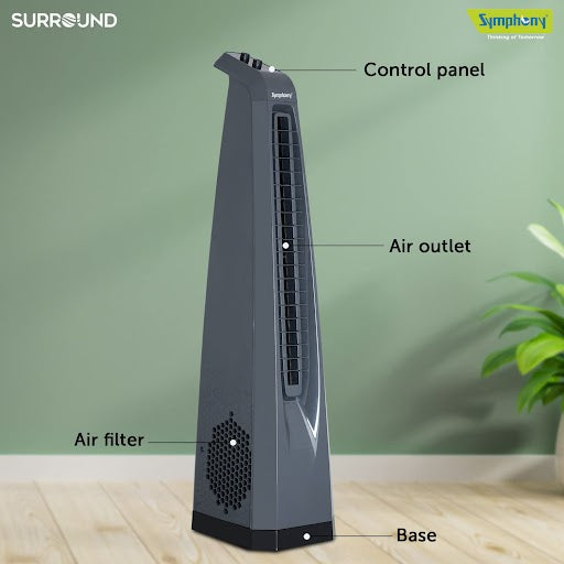 Symphony Bladeless Tower Fan Surround (Grey)