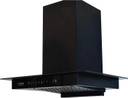 Hindware Mariana Autoclean 60cm 1200m3/hr Flat Glass Straight Auto Clean Wall Mounted Black 1200 CMH Chimney