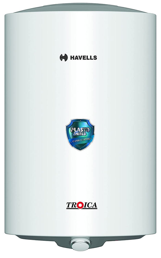 Havells Storage Water Heater Troica 15L White Glass Coated Tank