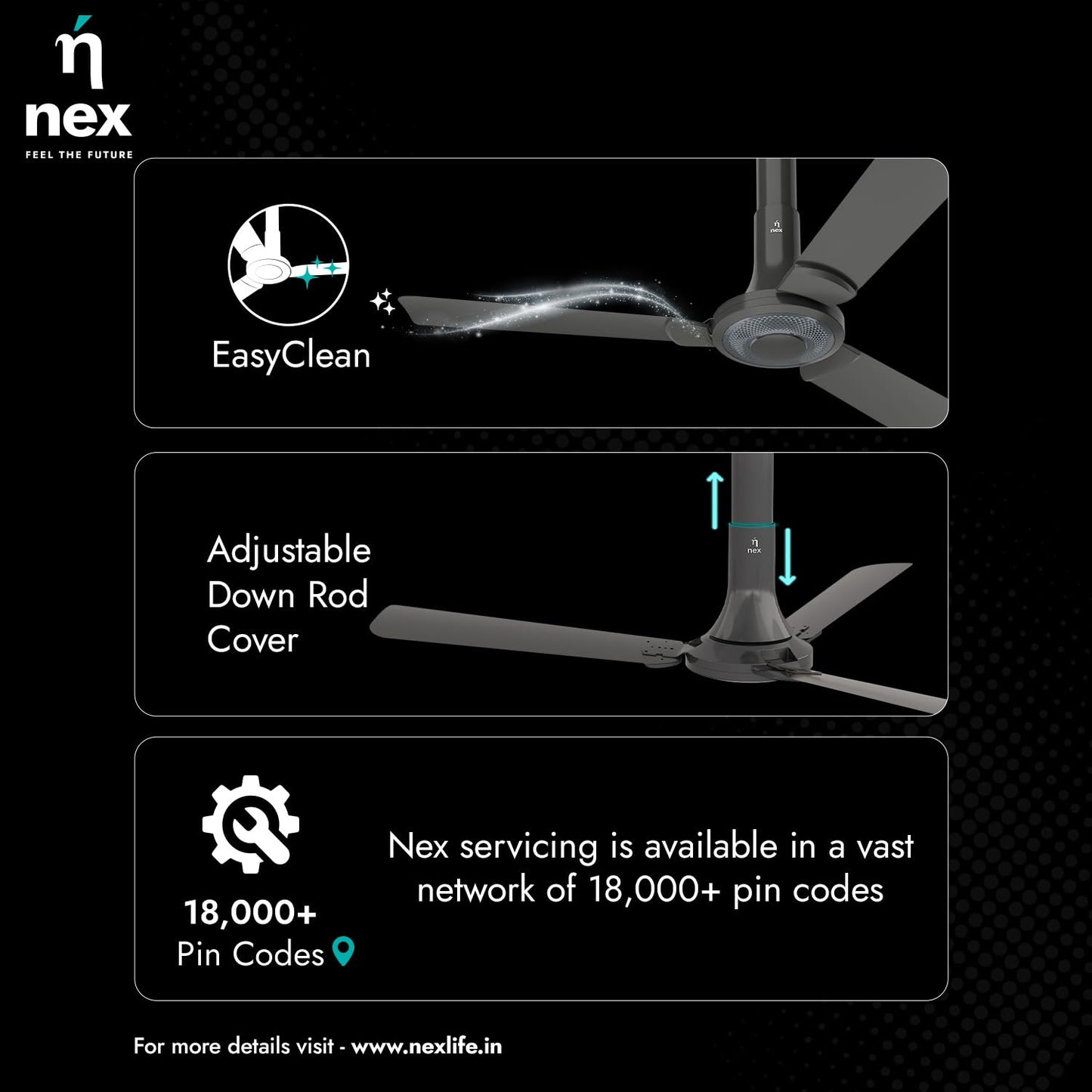 Nex by Bajaj Ceiling Fan Glyde A40