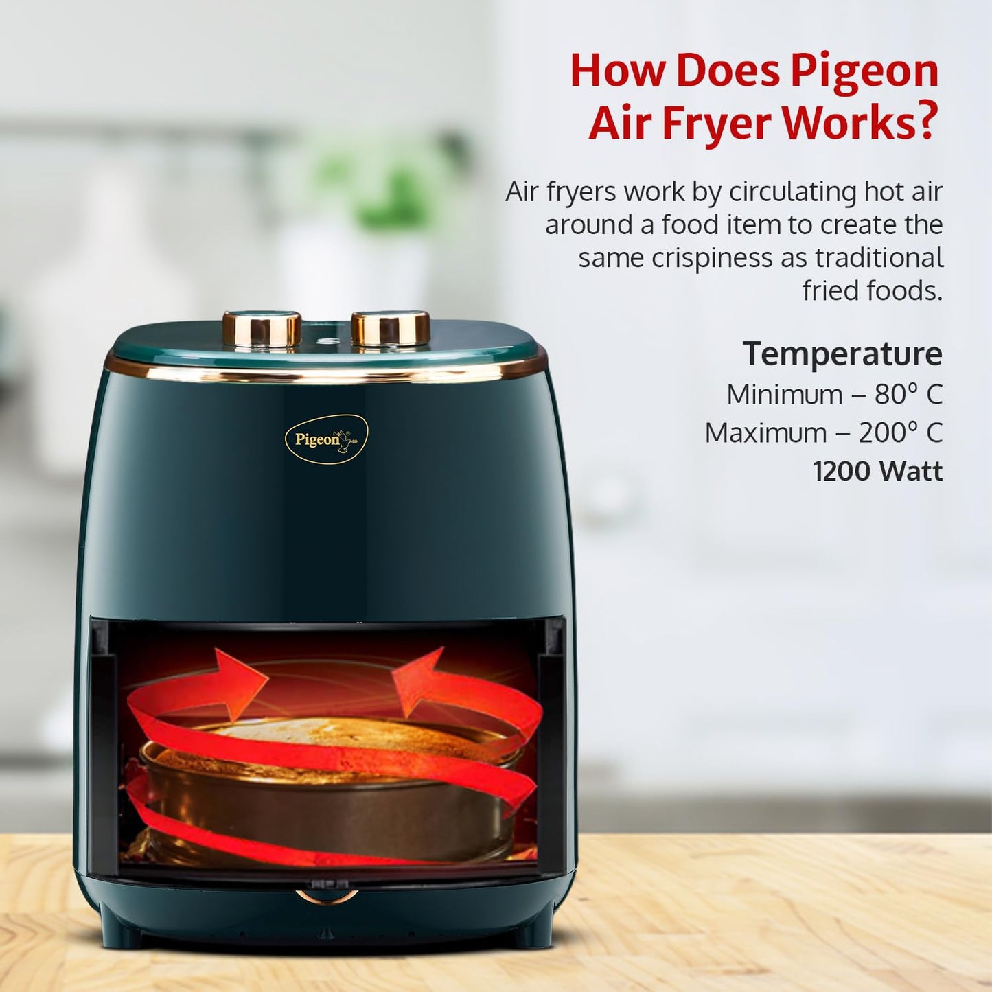 Pigeon Healthifry Manual Air Fryer 4.2L