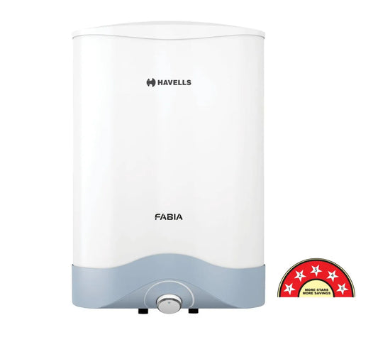 Havells Storage Water Heater Fabia Glassline 25 Ltr 5 Star White Blue