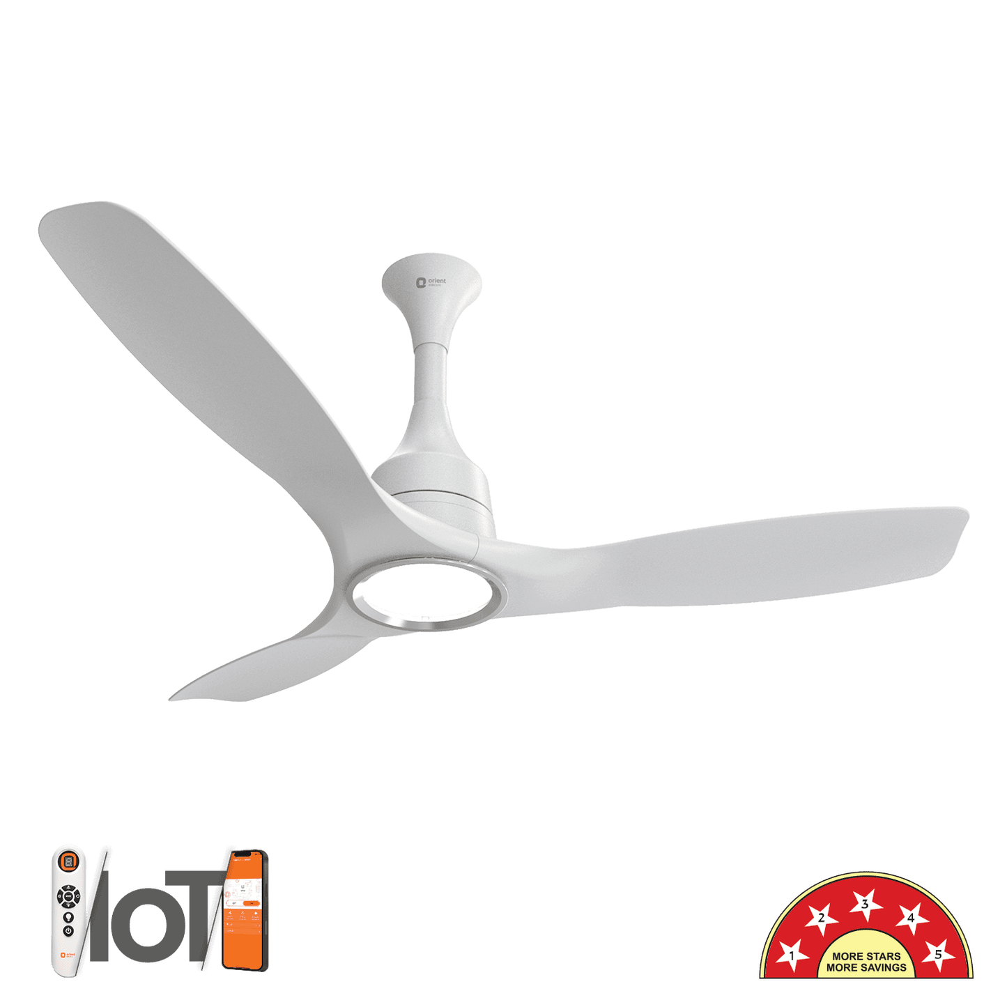 Aerosense Smart BLDC Ceiling Fan Underlight Ash Wood
