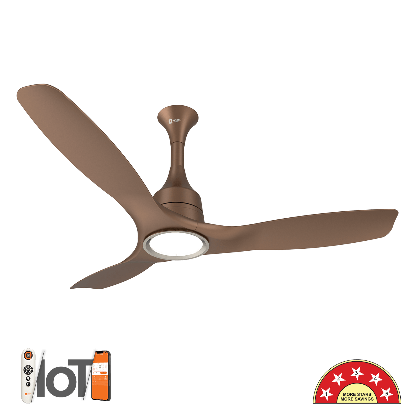 Aerosense Smart BLDC Ceiling Fan Underlight Ash Wood