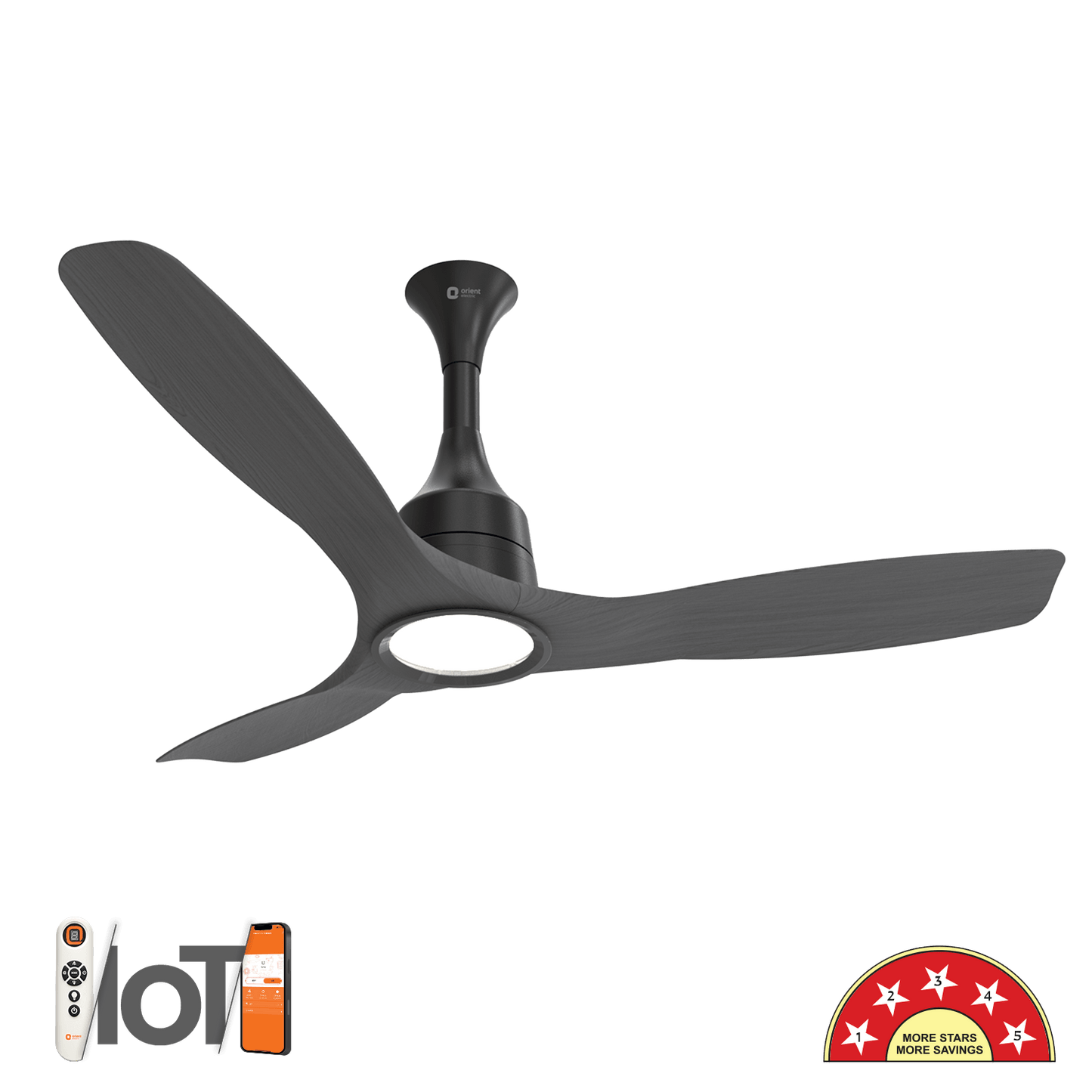 Aerosense Smart BLDC Ceiling Fan Underlight Ash Wood