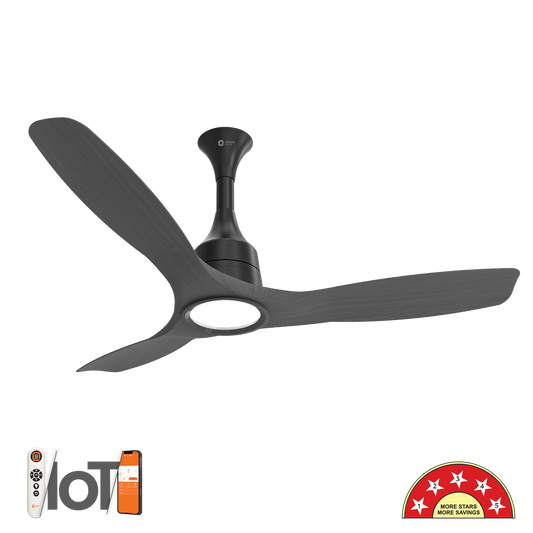 Aerosense Smart BLDC Ceiling Fan Underlight Ash Wood