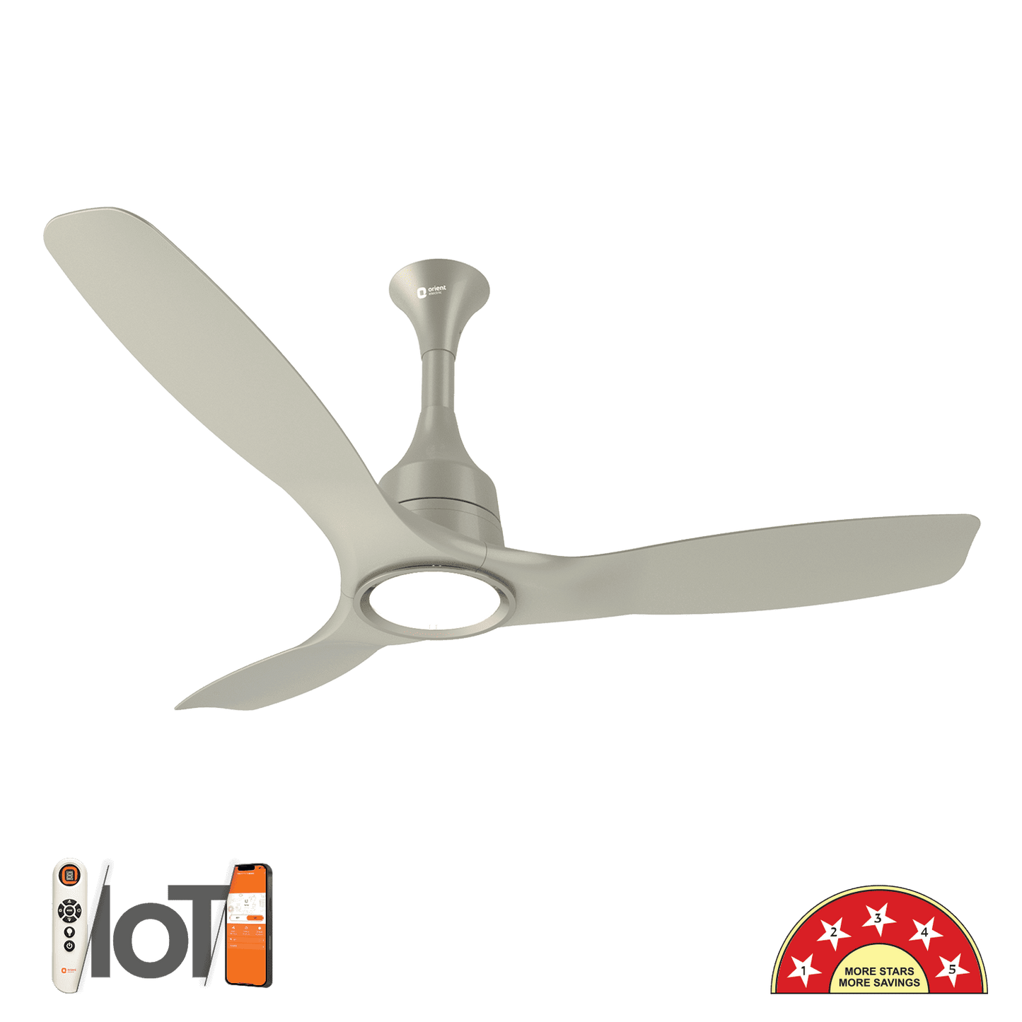 Aerosense Smart BLDC Ceiling Fan Underlight Ash Wood