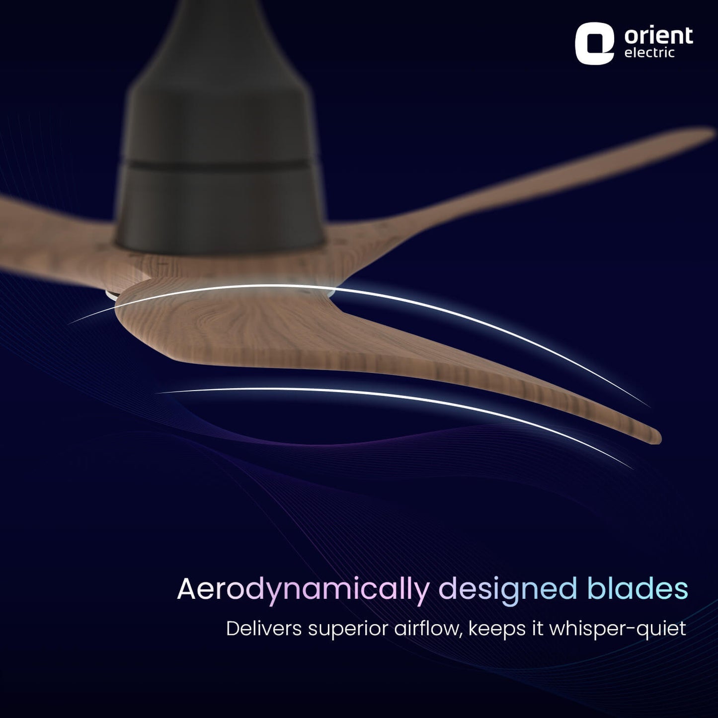 Aerosense Smart BLDC Ceiling Fan Underlight Ash Wood