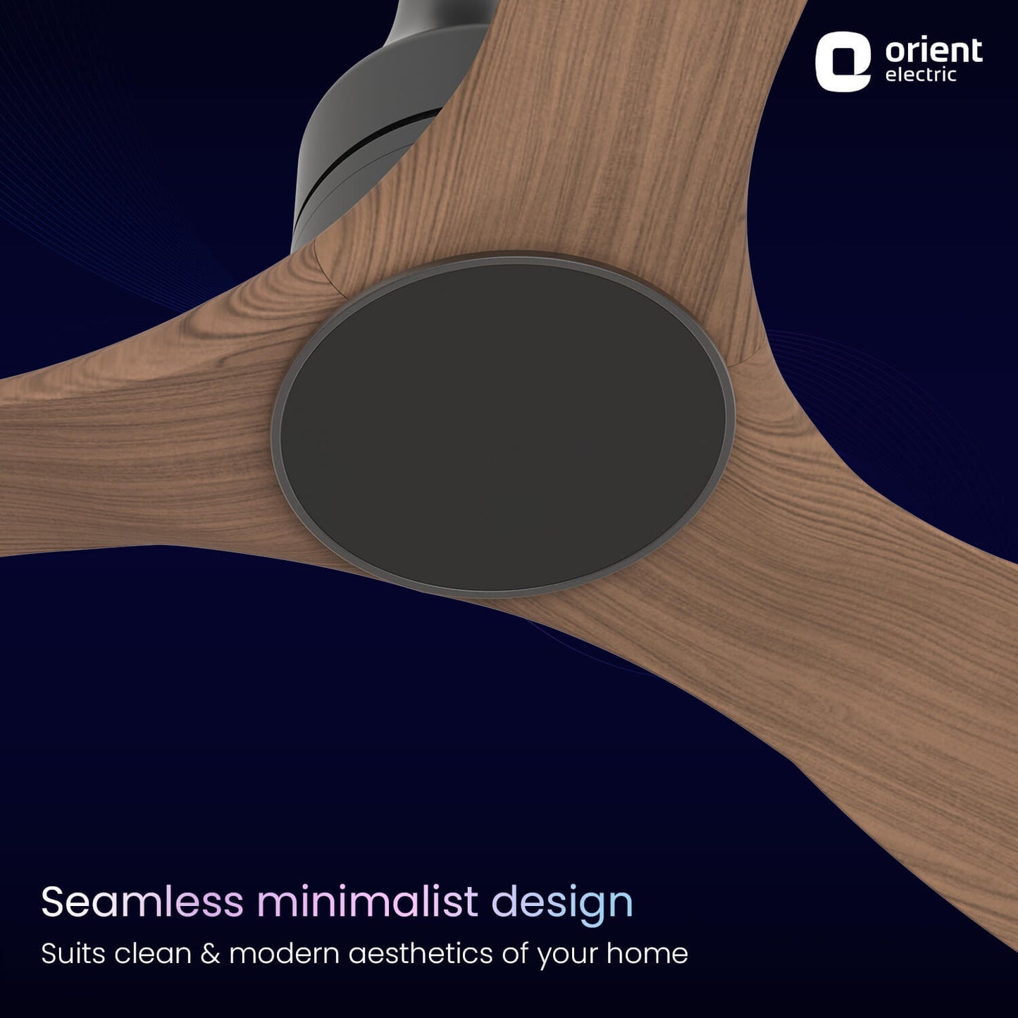 Aerosense Smart BLDC Ceiling Fan Underlight Ash Wood
