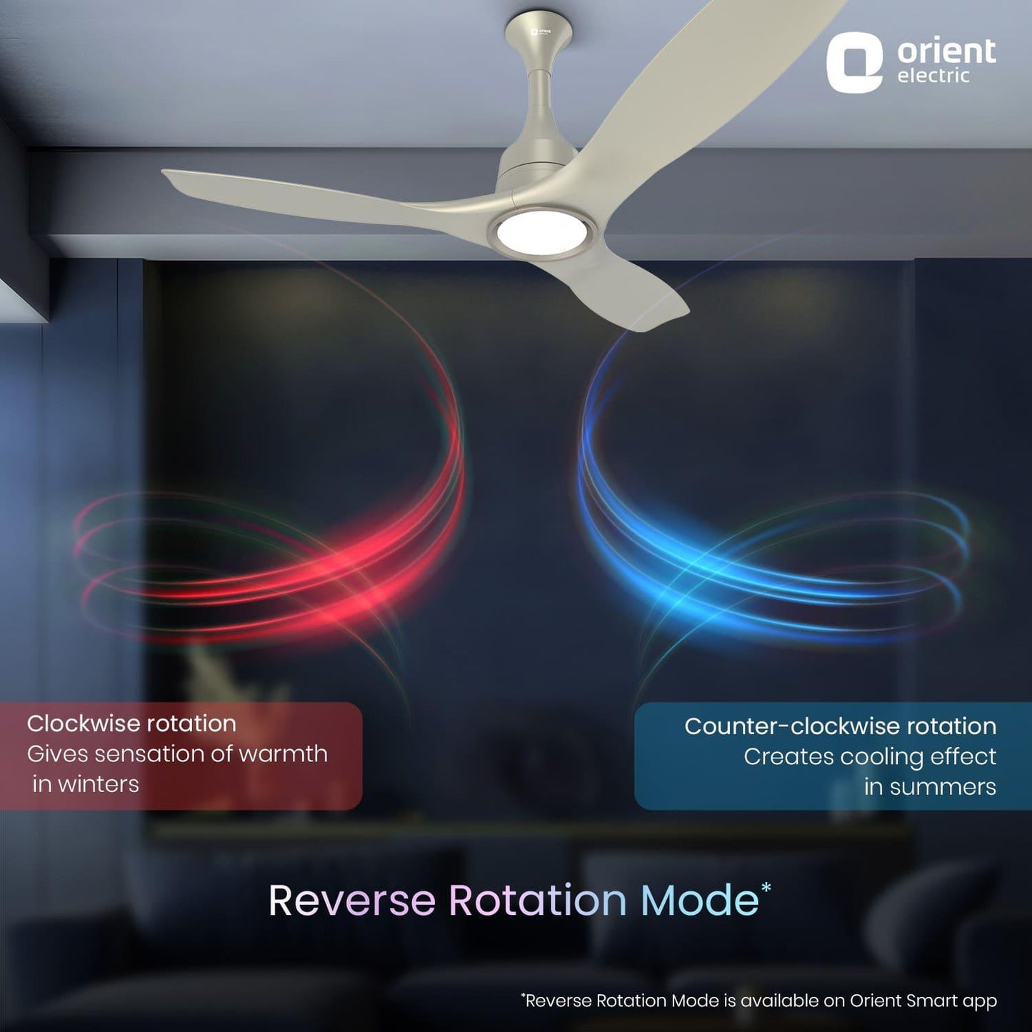 Aerosense Smart BLDC Ceiling Fan Underlight Ash Wood