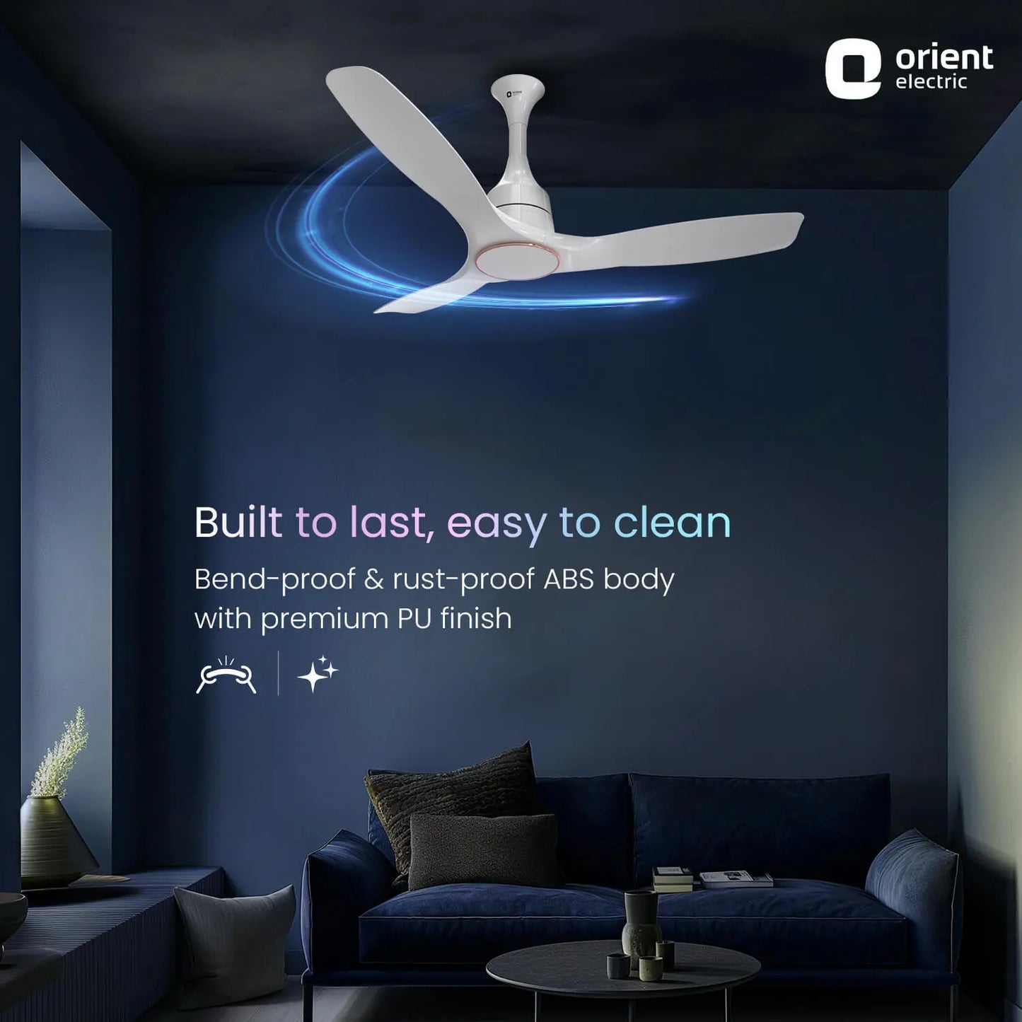 Aerosense Smart BLDC Ceiling Fan Underlight Ash Wood