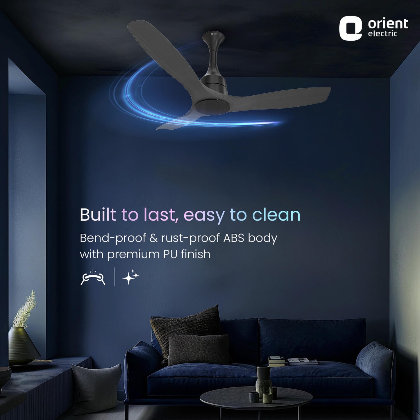Aerosense Smart BLDC Ceiling Fan Underlight Ash Wood