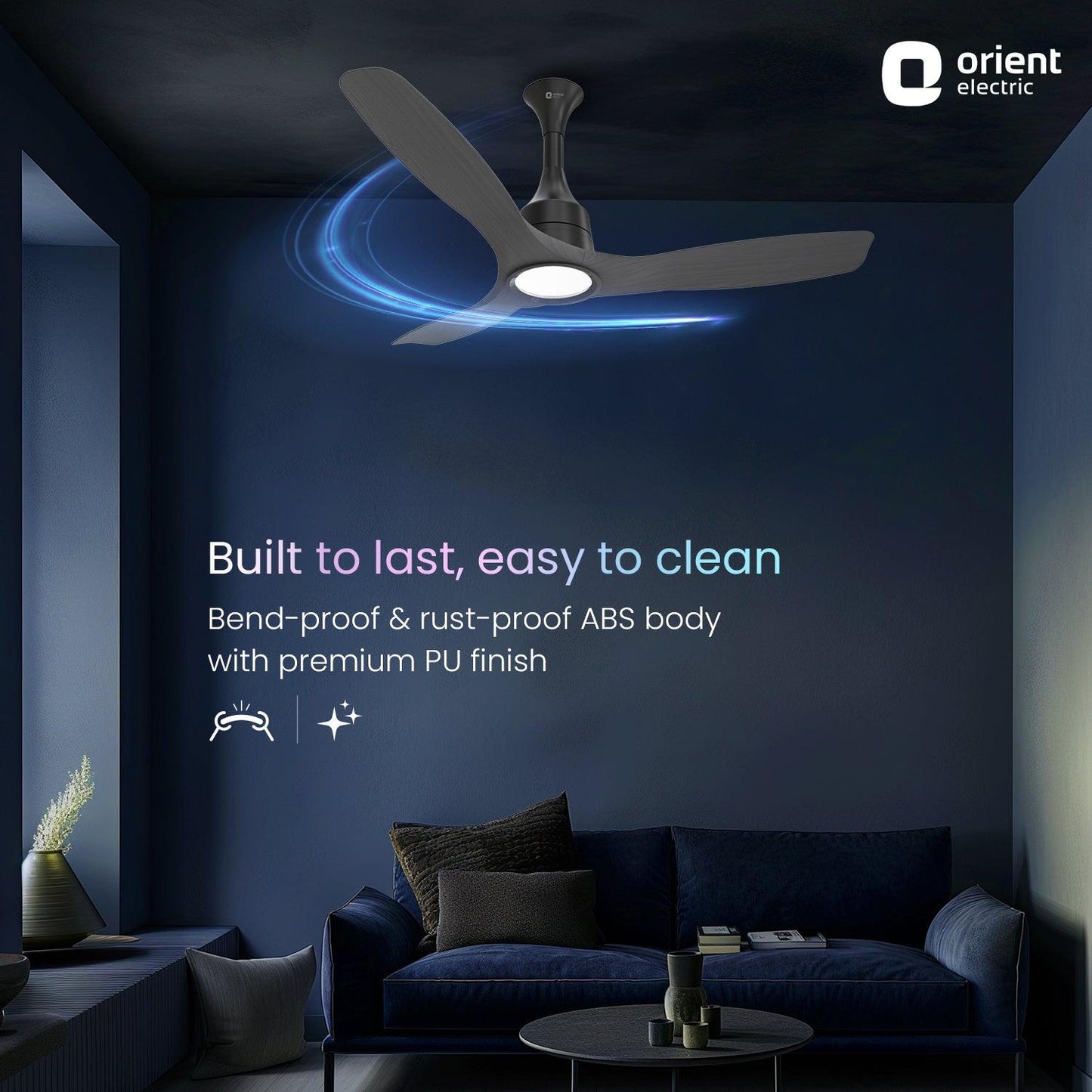Aerosense Smart BLDC Ceiling Fan Underlight Ash Wood
