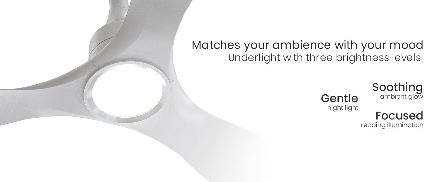Aerosense Smart BLDC Ceiling Fan Underlight Ash Wood