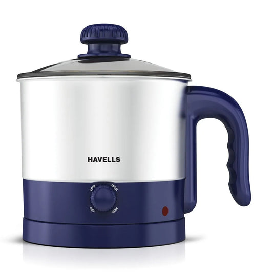 Havells Steamor Multicook Electric Kettle | Egg Boiler, Steamer & Idli Maker | 600 Watts, 1.2L
