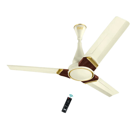 Kühl Prima A3 BLDC 65% Power Saving BLDC Ceiling Fan With Remote | BEE 5 Star Rated & ISI Marked | High Air Flow | 5 Year Warranty on Motor / 1200mm