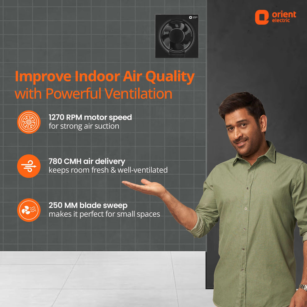 Ventilator DX 250mm (9.84 inch) Exhaust Fan for Kitchen White